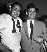 QB Otto Graham and Coach Paul Brown